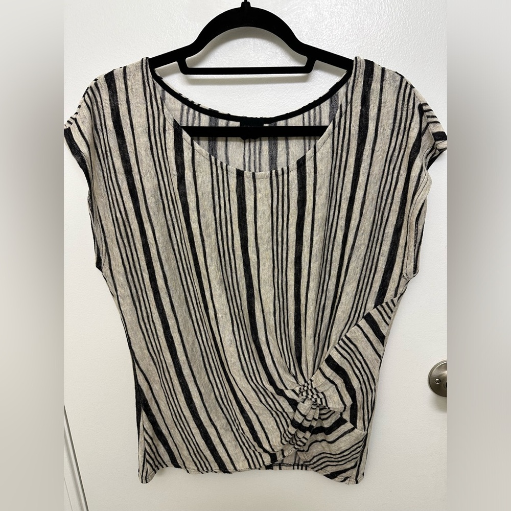 W5 Twisted Front Striped Shirt, Size L